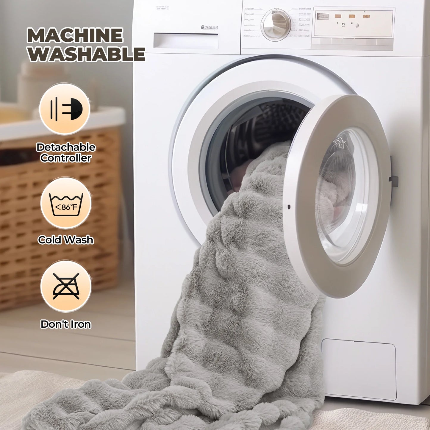 Zenn Ember Plush - Heated Faux Fur Blanket