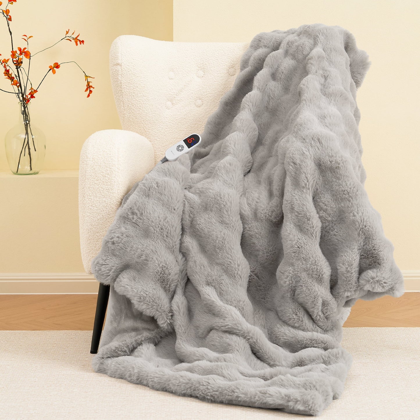 Zenn Ember Plush - Heated Faux Fur Blanket