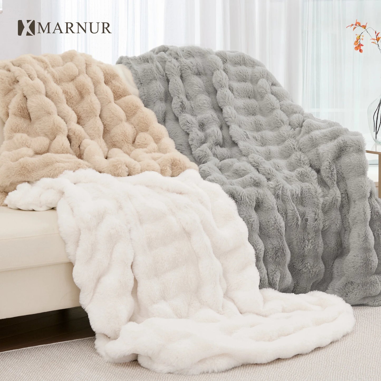 Zenn Ember Plush - Heated Faux Fur Blanket