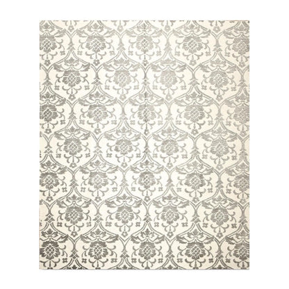 High End wool & silk Tibetan Hand Knotted Designer Area Rug Ivory 8' x 10'