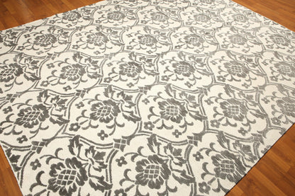 High End wool & silk Tibetan Hand Knotted Designer Area Rug Ivory 8' x 10'